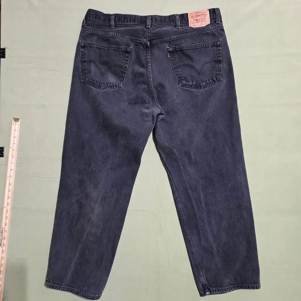 Levi's 550 faded black denim wash men's jeans Size 42x30